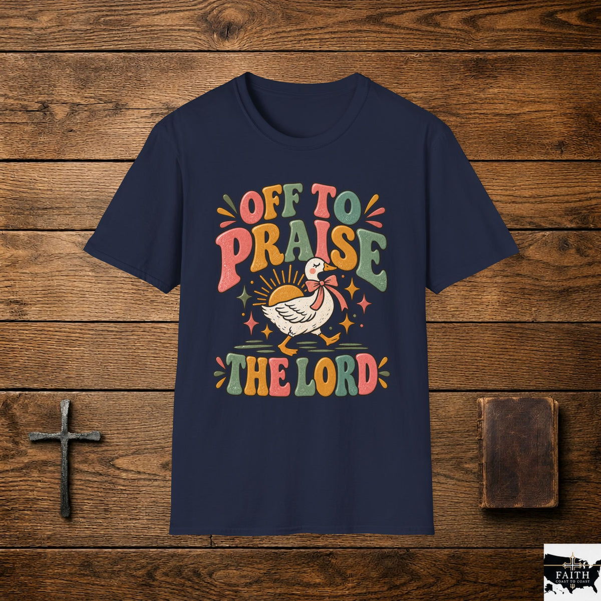 Praise the Lord T-Shirt — "Off to Praise the Lord" Retro Christian Tee