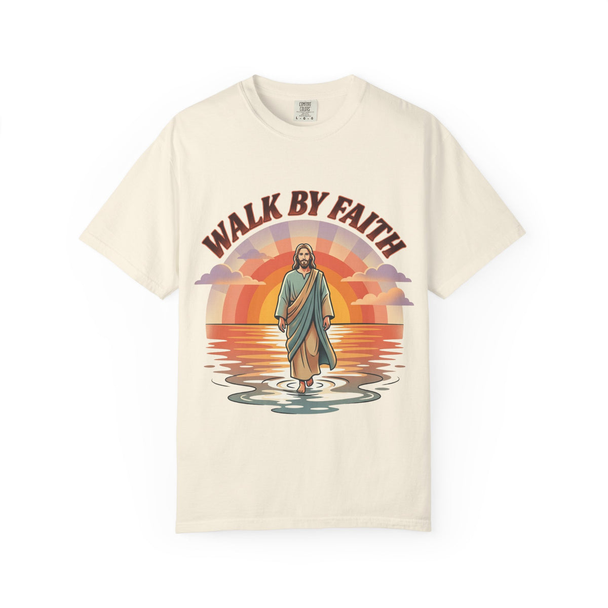 Walk By Faith Jesus Walking on Water T-shirt | Christian Faith Tee