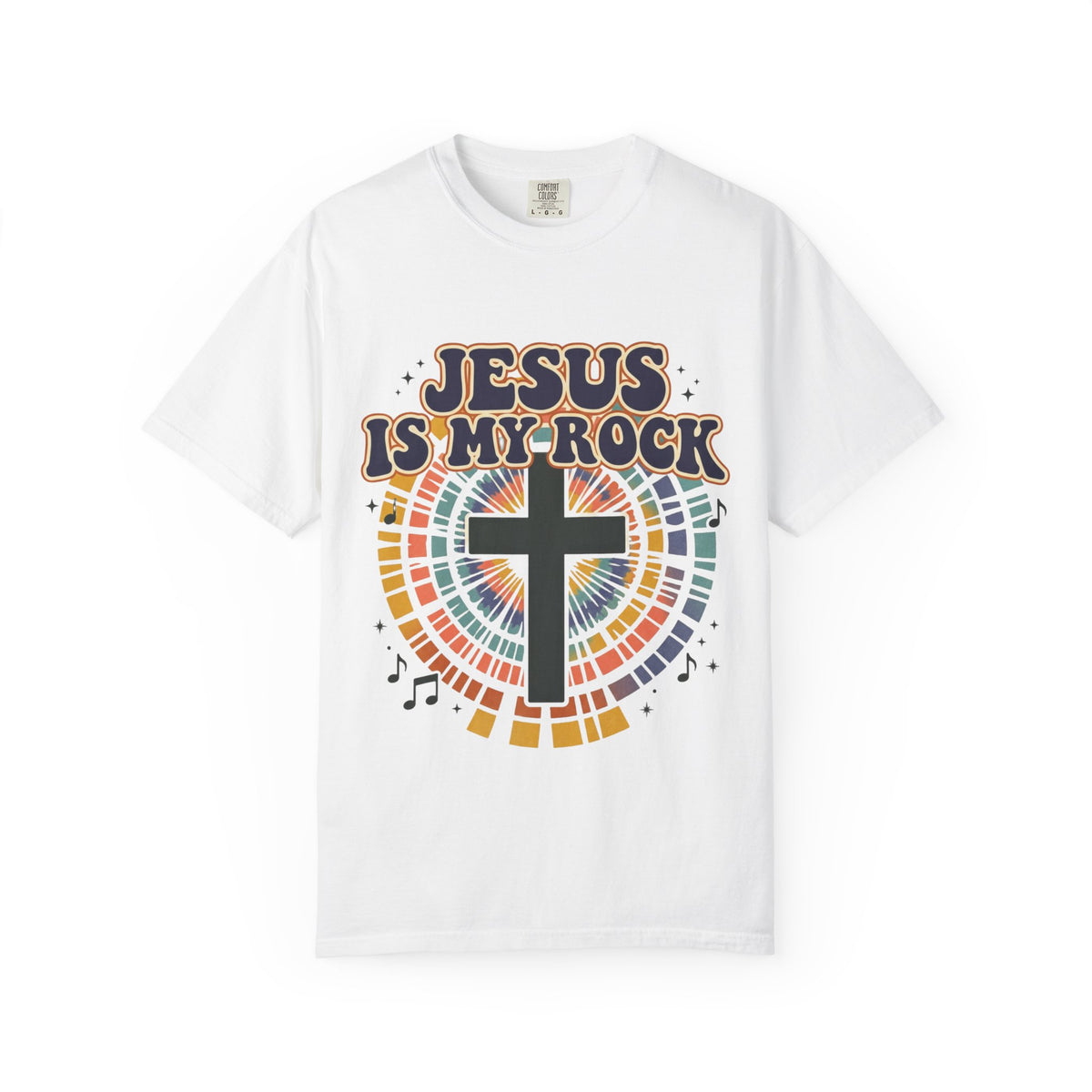 Jesus Is My Rock T-shirt | Cross Mosaic Music Graphic