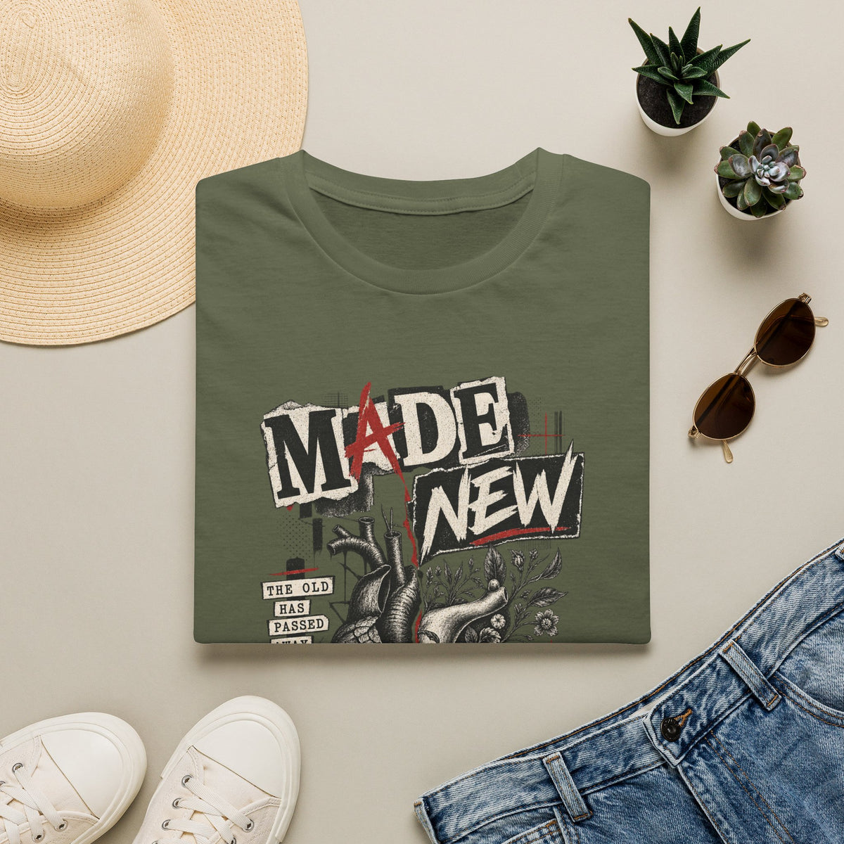 Made New T-Shirt — Inspirational Heart & Renewal Graphic Tee