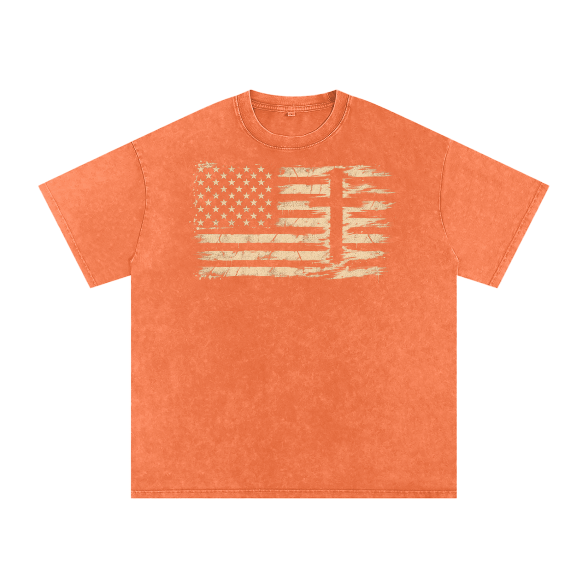Distressed American Flag Cross Shirt