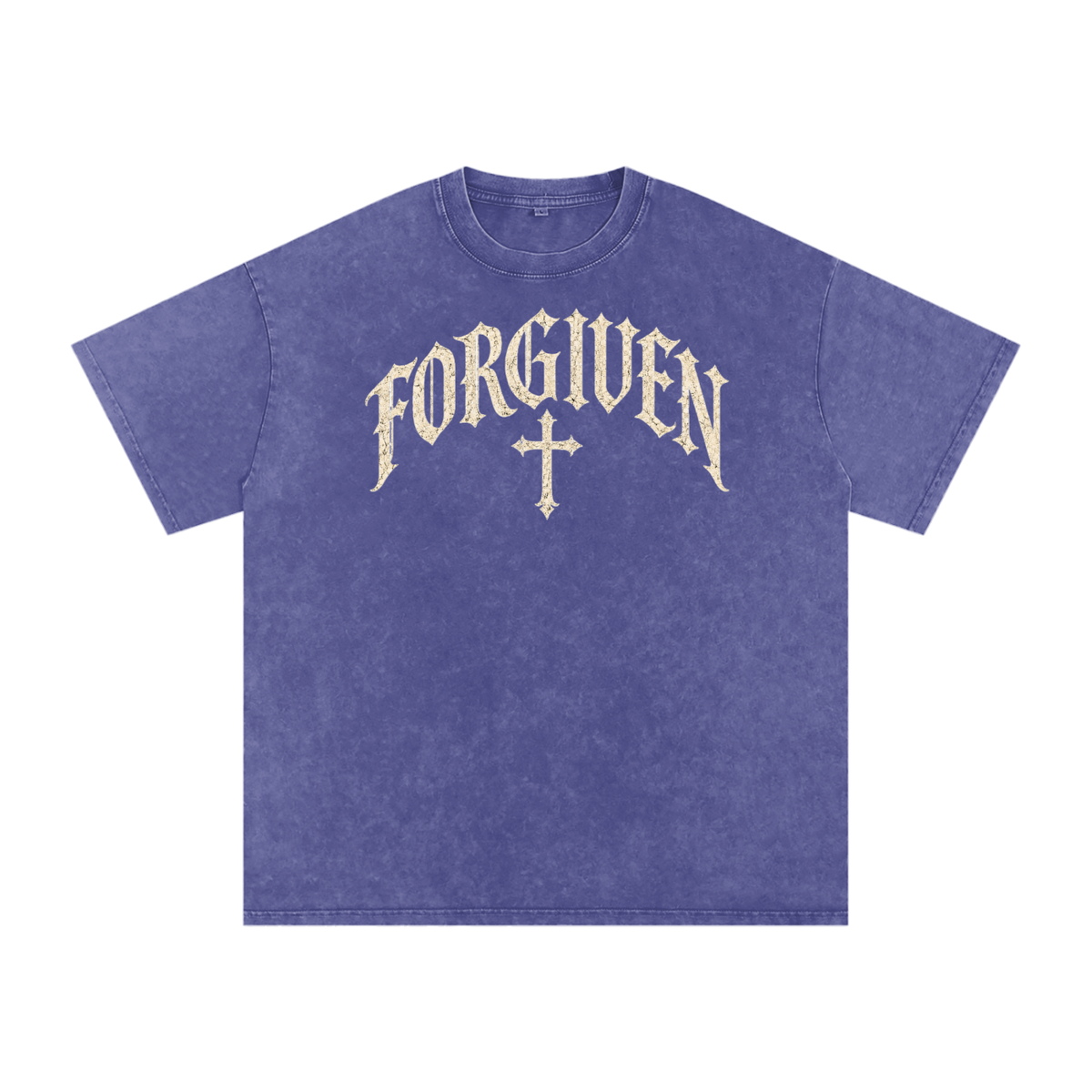 Forgiven Gothic Cross Tee – Vintage Christian Streetwear