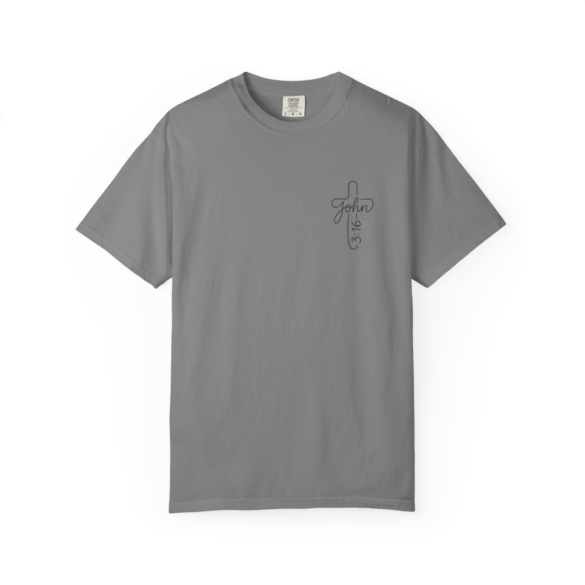 Line Art Jesus Face T-Shirt | Crown of Thorns Scripture Circle John 3:16