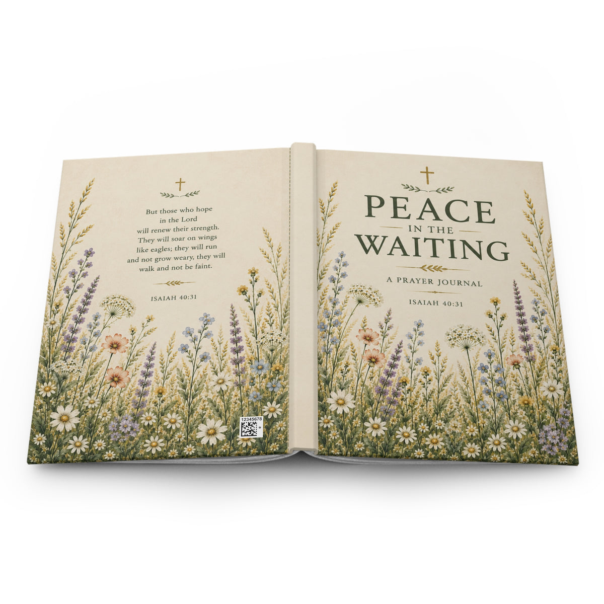 Peace in the Waiting Prayer Journal — Hardcover Lined Christian Journal (Isaiah 40:31)