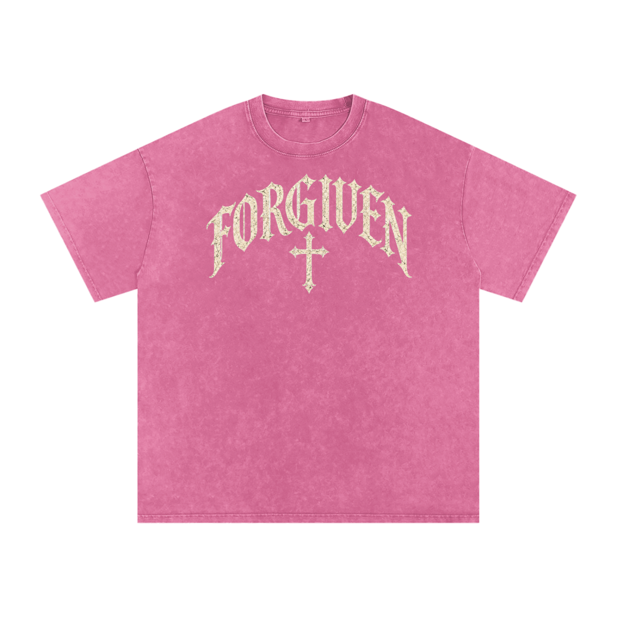 Forgiven Gothic Cross Tee – Vintage Christian Streetwear