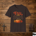 Fall for Jesus T-Shirt | Pumpkin Leaves Typography, Autumn Christian Tee