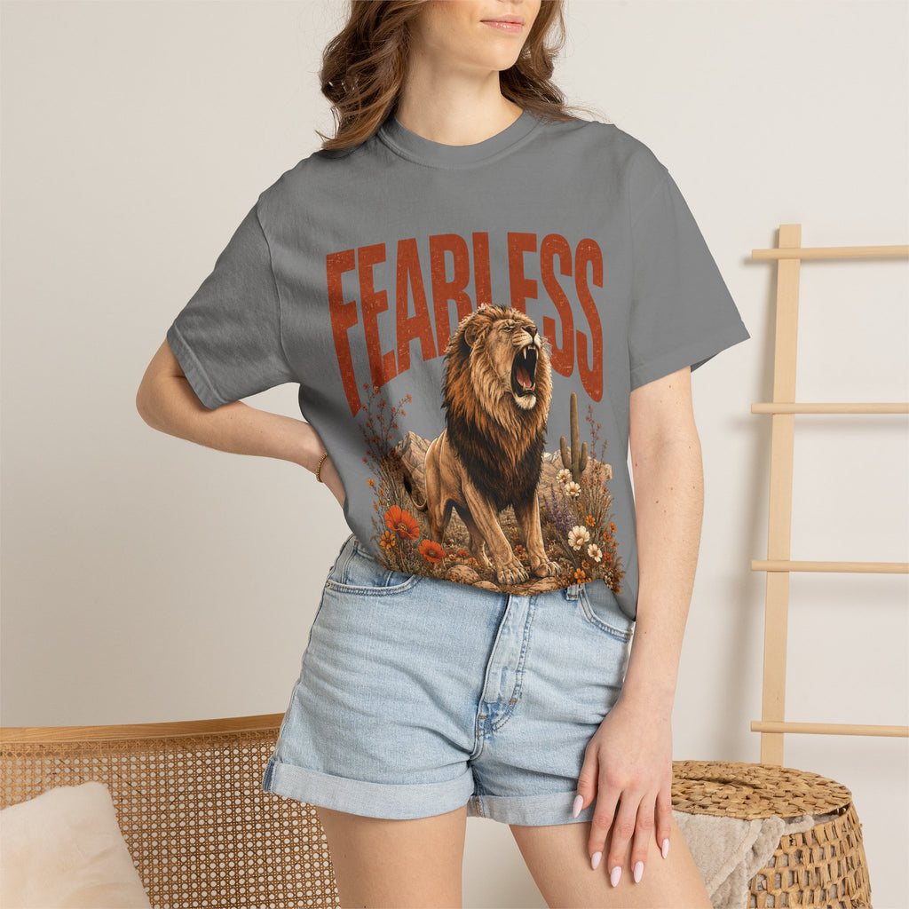 Fearless Lion T-Shirt — Inspirational Graphic Tee