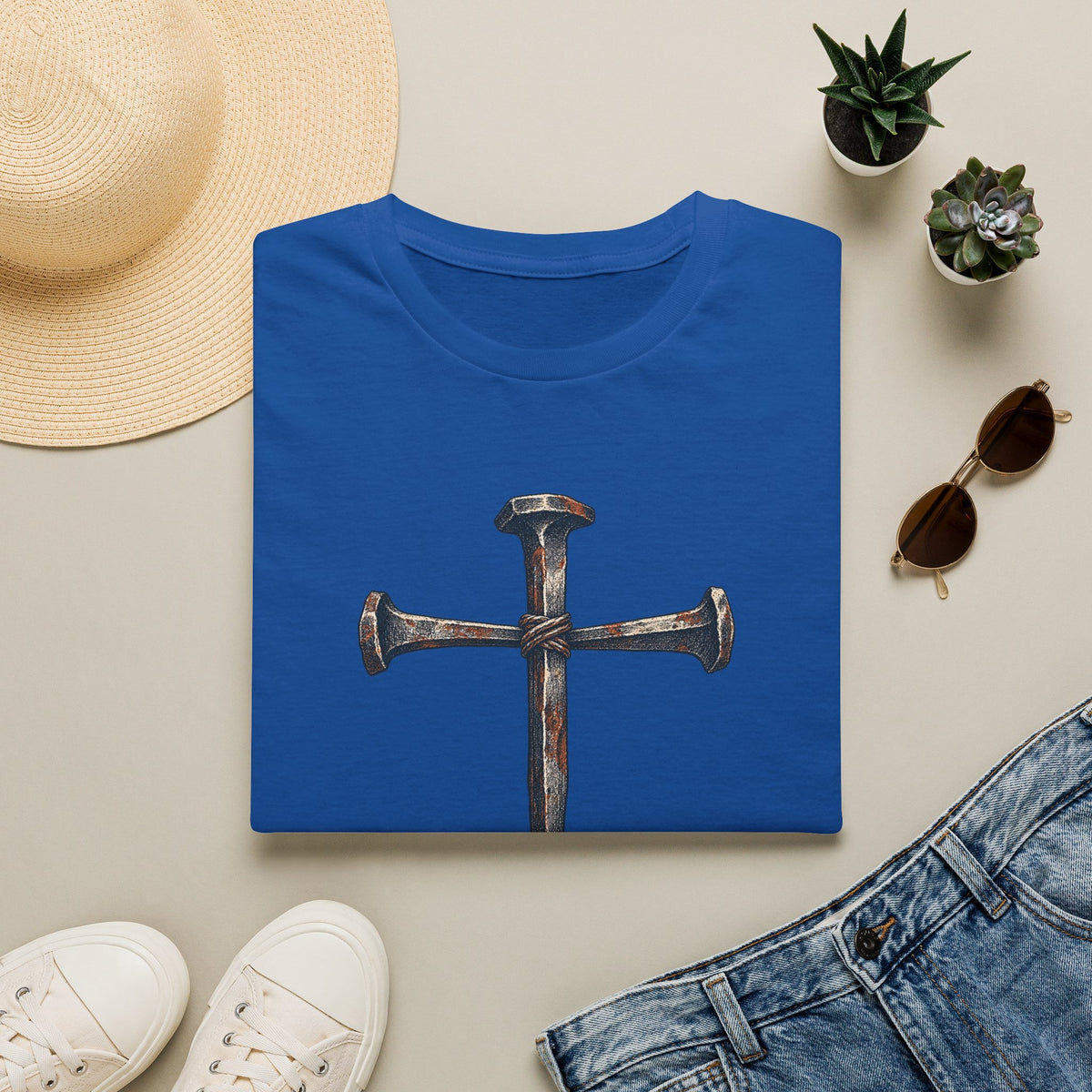 Christian 'It Is Finished' Nail Cross T-Shirt — Faith-Based Easter & Everyday Devotional Tee