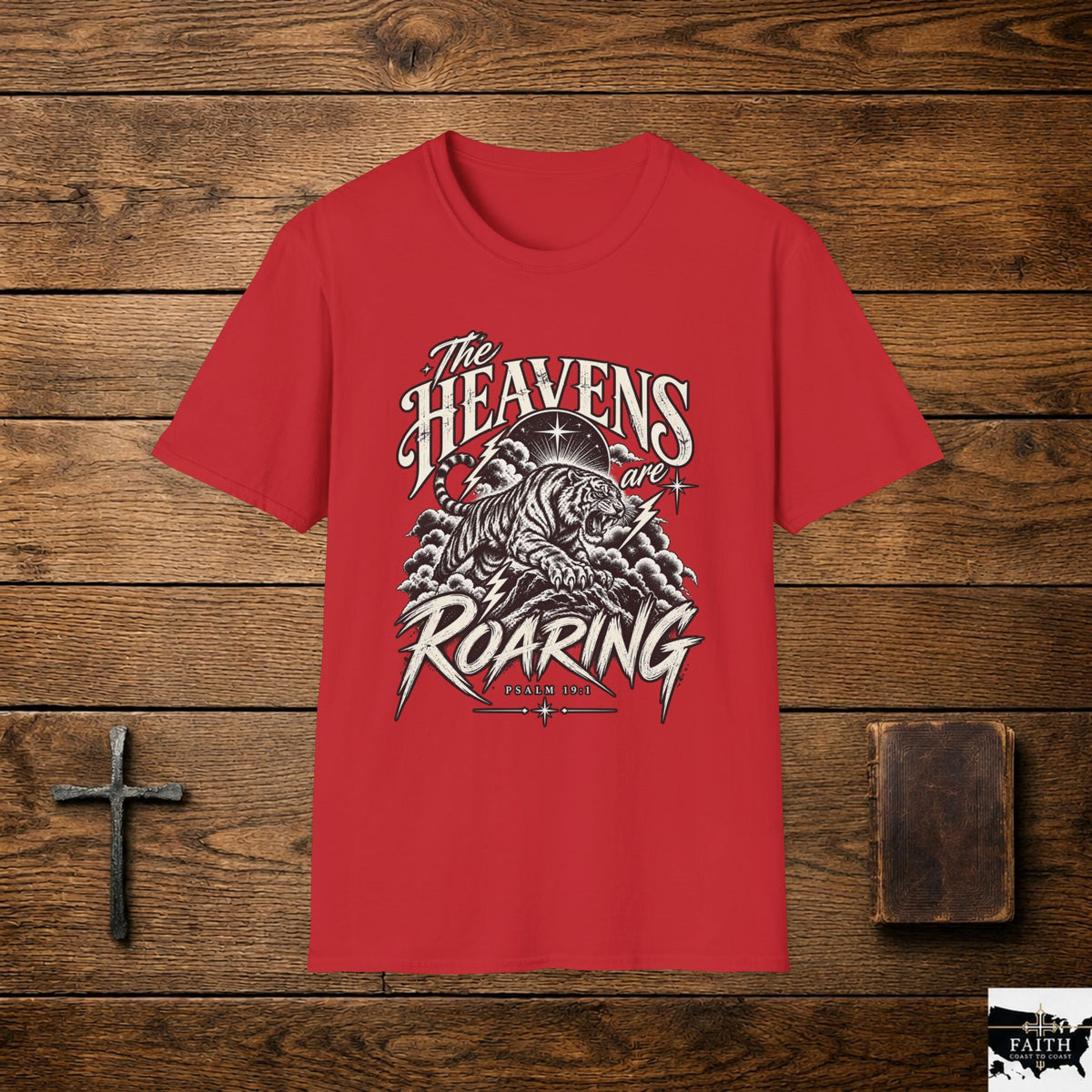 Roaring Heavens Graphic T-Shirt — Faith-Inspired Psalm 98 Design
