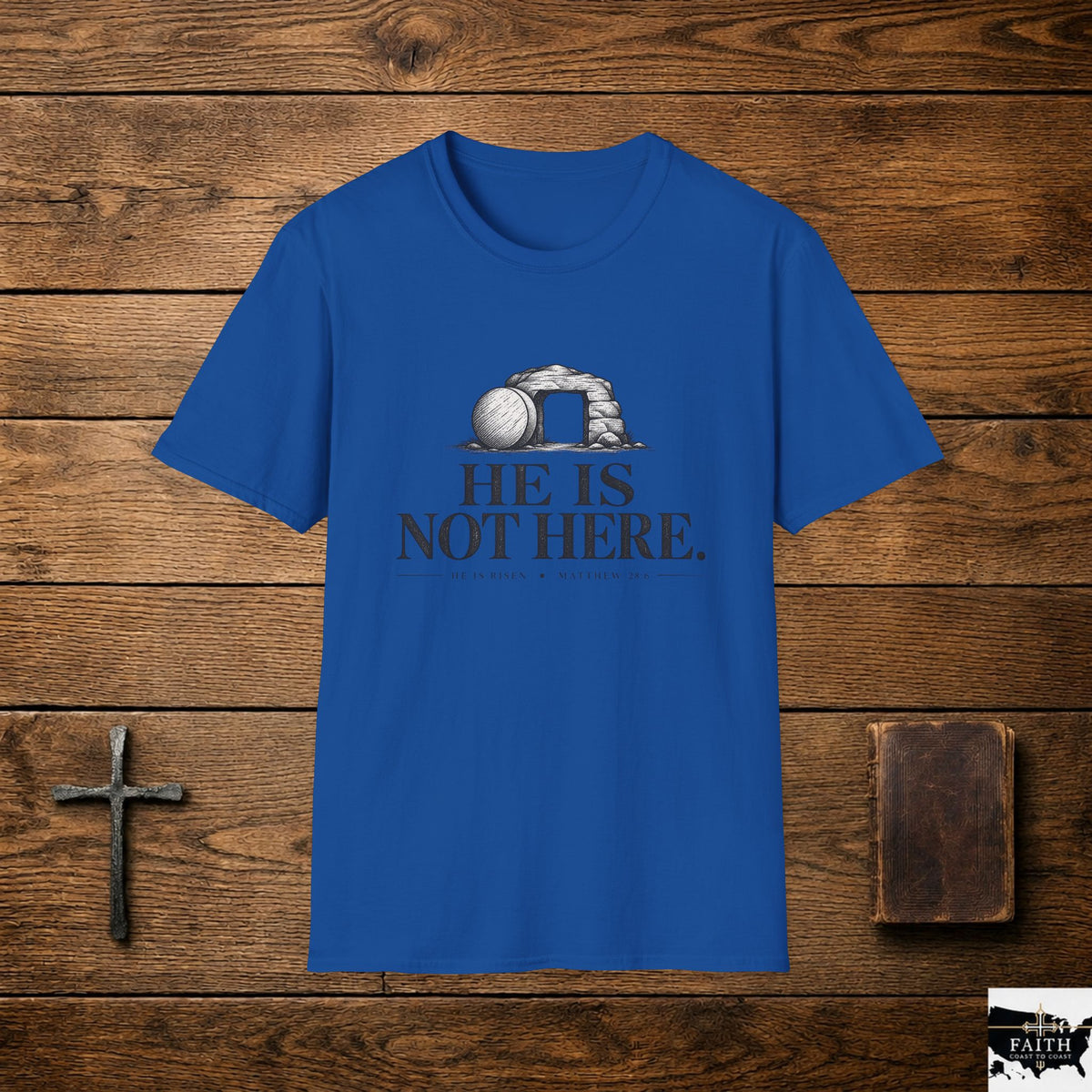 He Is Not Here tombstone tomb empty tomb T-Shirt | Easter resurrection