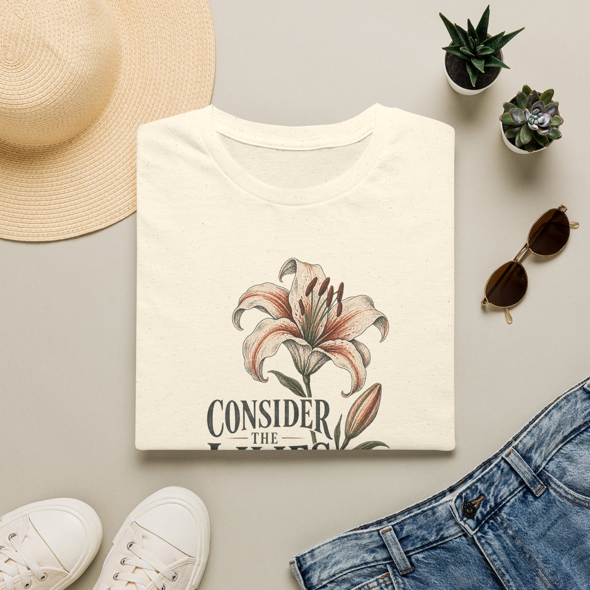 Consider the Lilies Floral T-Shirt — Vintage Botanical Graphic Tee