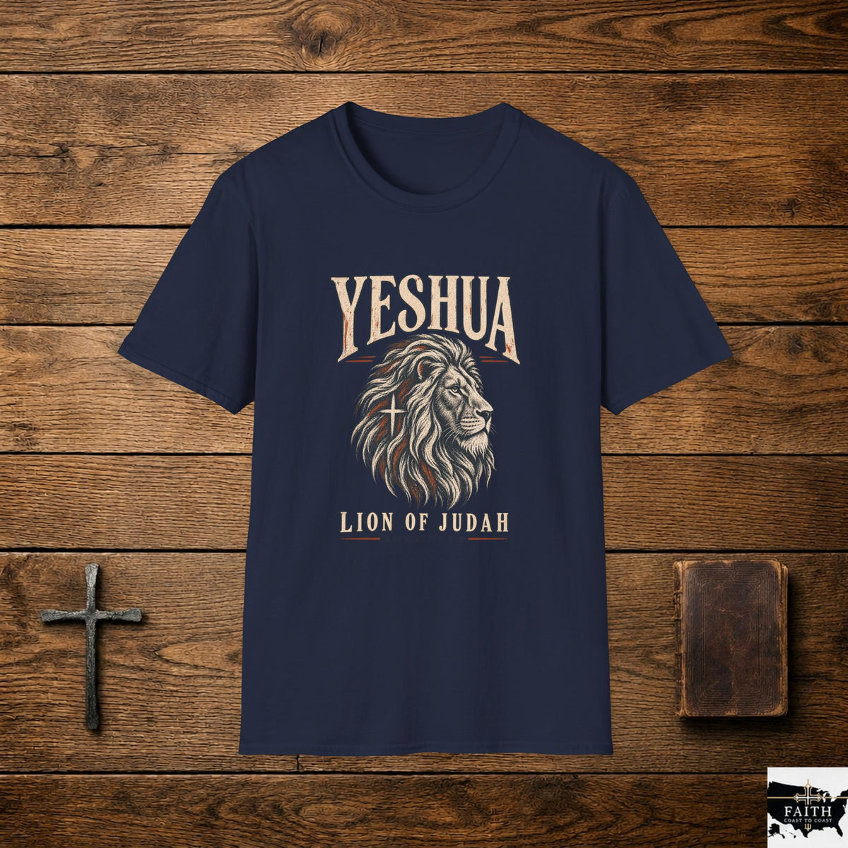 Yeshua Lion T-Shirt — ‘Lion of Judah’ Christian Faith Tee