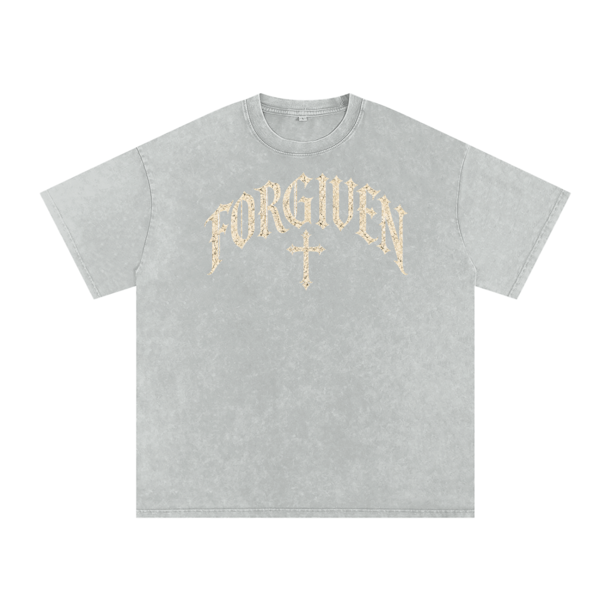 Forgiven Gothic Cross Tee – Vintage Christian Streetwear
