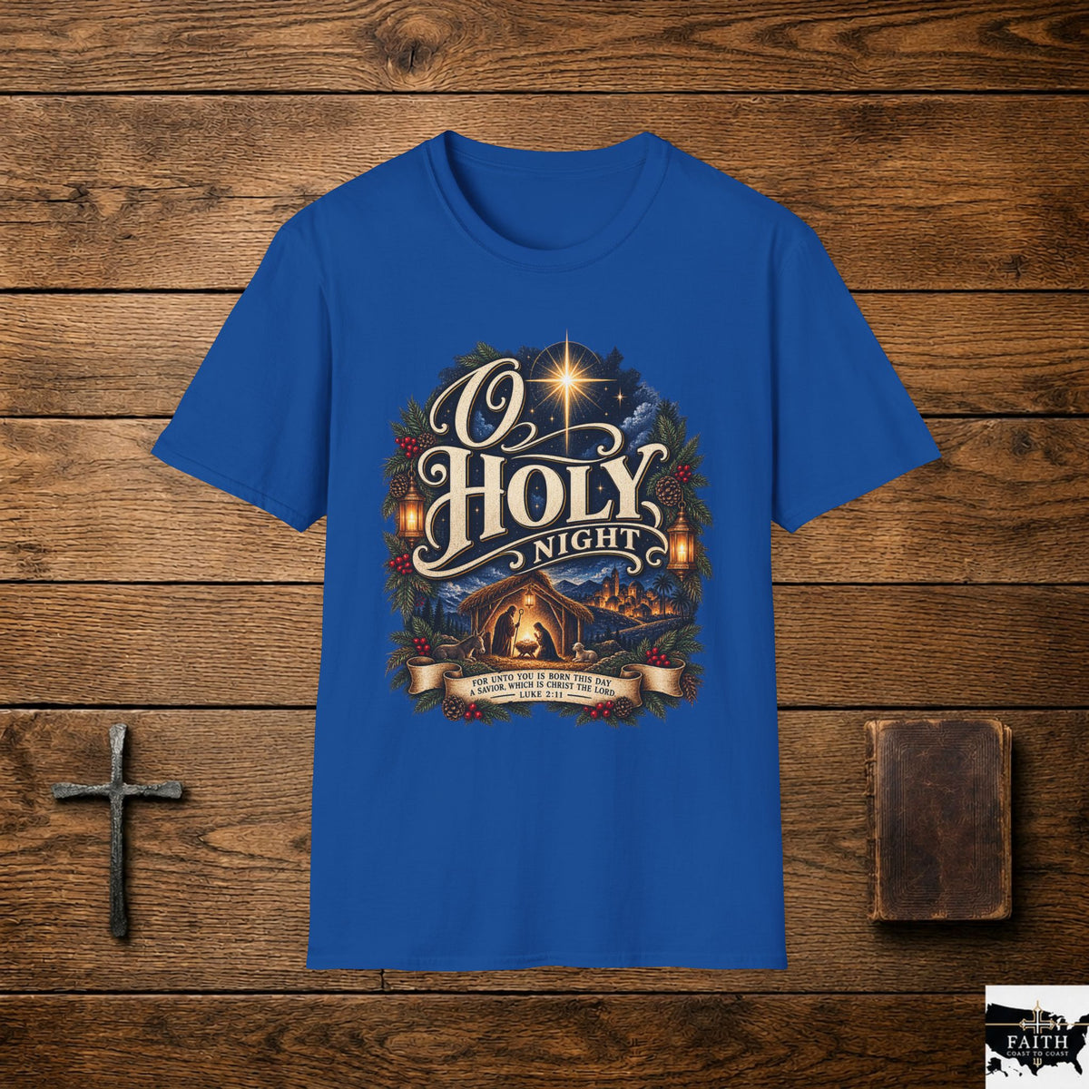 O Holy Night T-Shirt | Nativity Christmas Shirt, Religious Holiday Tee