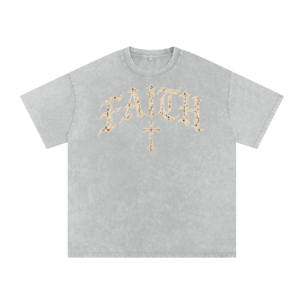Faith Gothic Cross Tee – Vintage Christian Streetwear