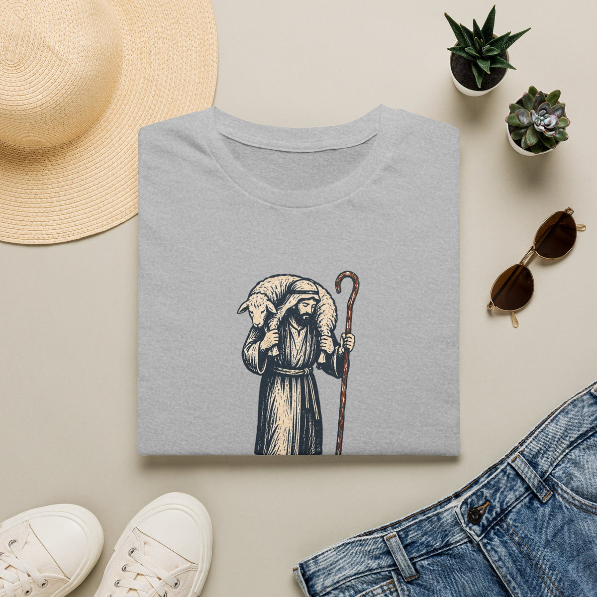 Good Shepherd T-Shirt — Christian Faith Graphic Tee (The Good Shepherd, John 10:11)