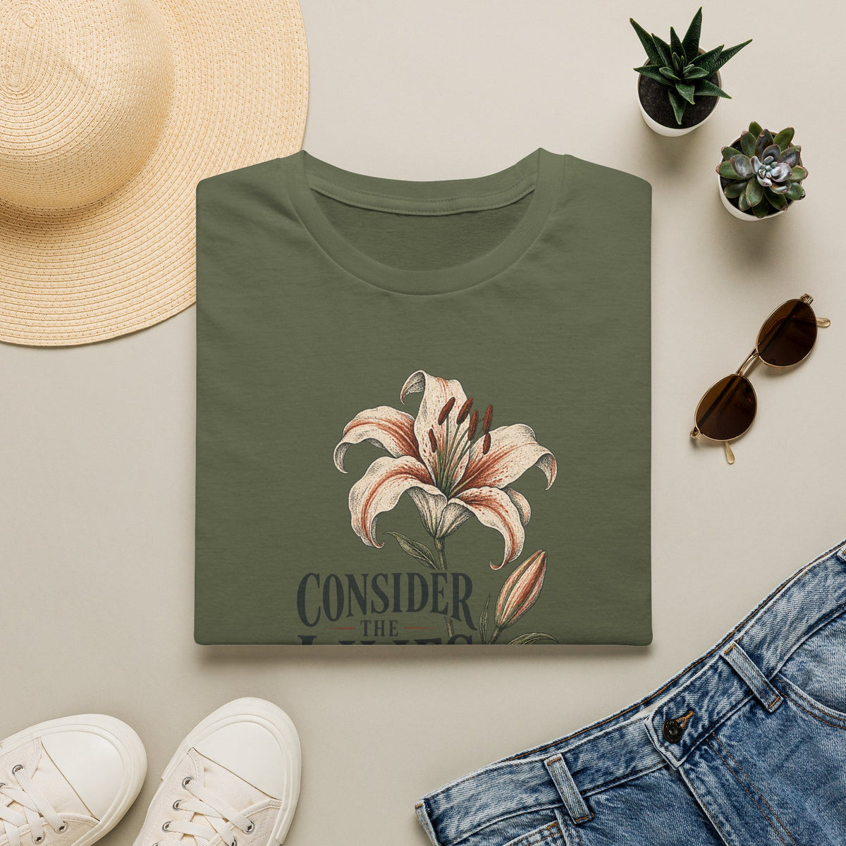 Consider the Lilies Floral T-Shirt — Vintage Botanical Graphic Tee
