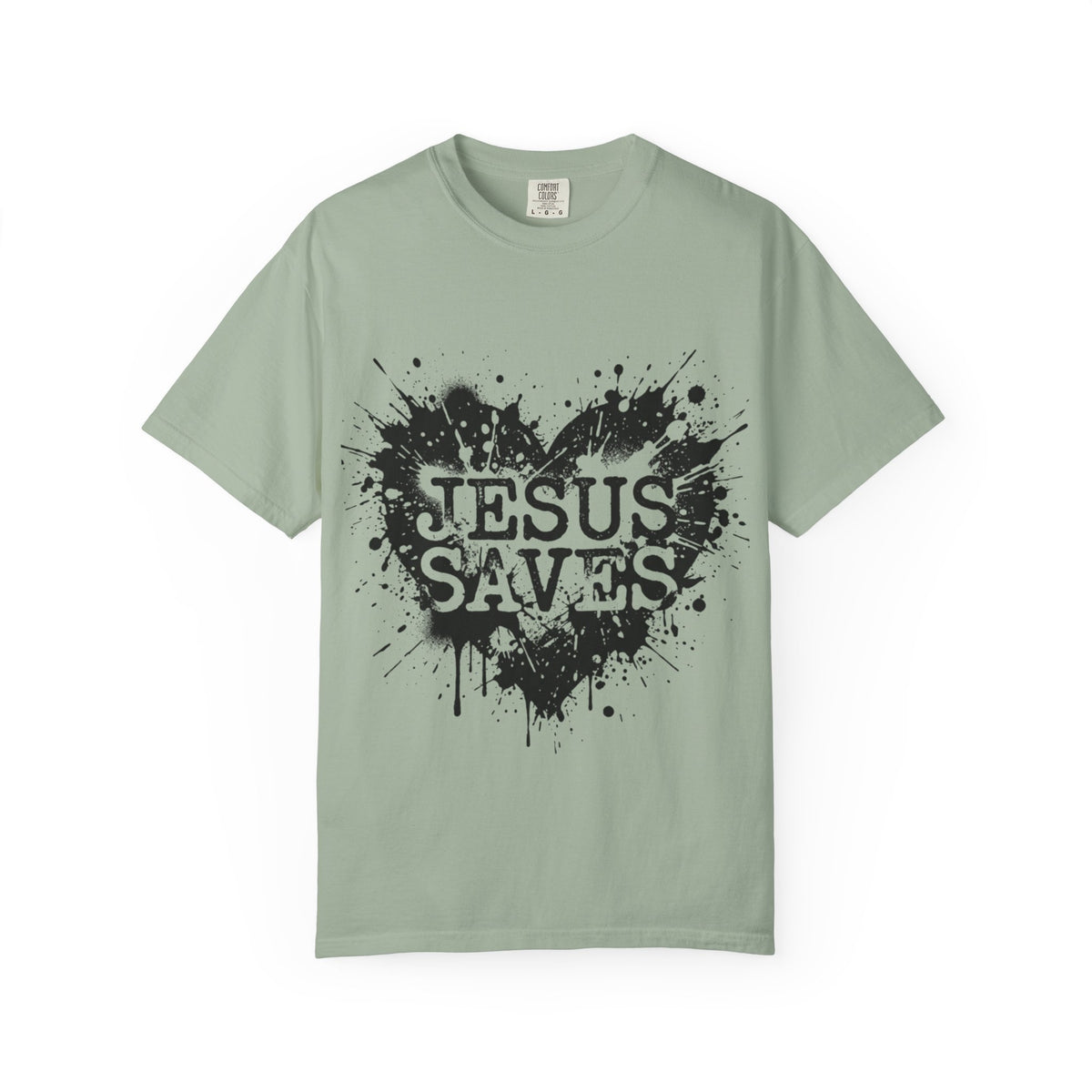 Jesus Saves Heart Tee — Christian Faith Graphic T-Shirt