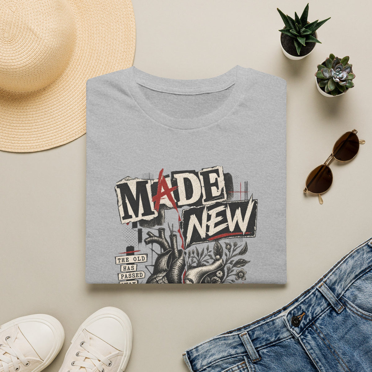Made New T-Shirt — Inspirational Heart & Renewal Graphic Tee