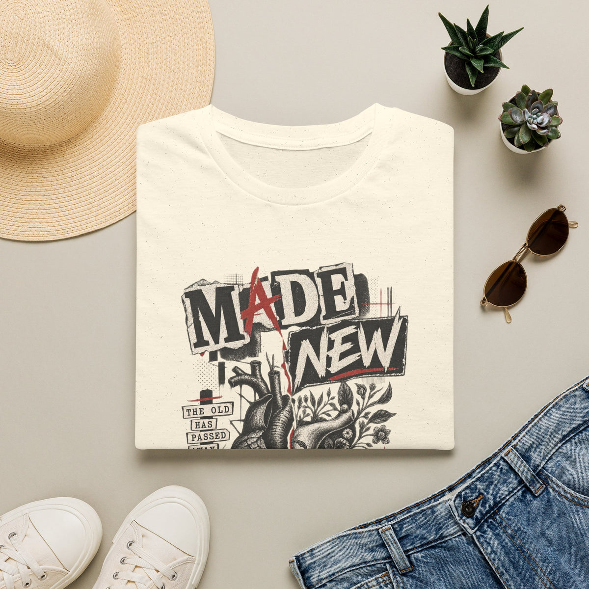 Made New T-Shirt — Inspirational Heart & Renewal Graphic Tee