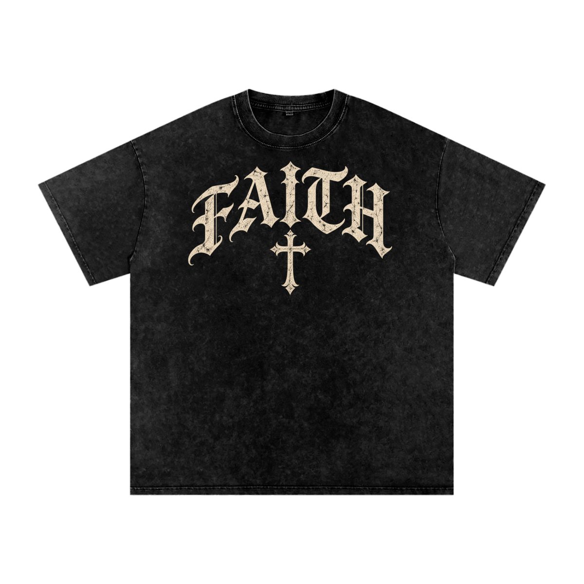 Faith Gothic Cross Tee – Vintage Christian Streetwear