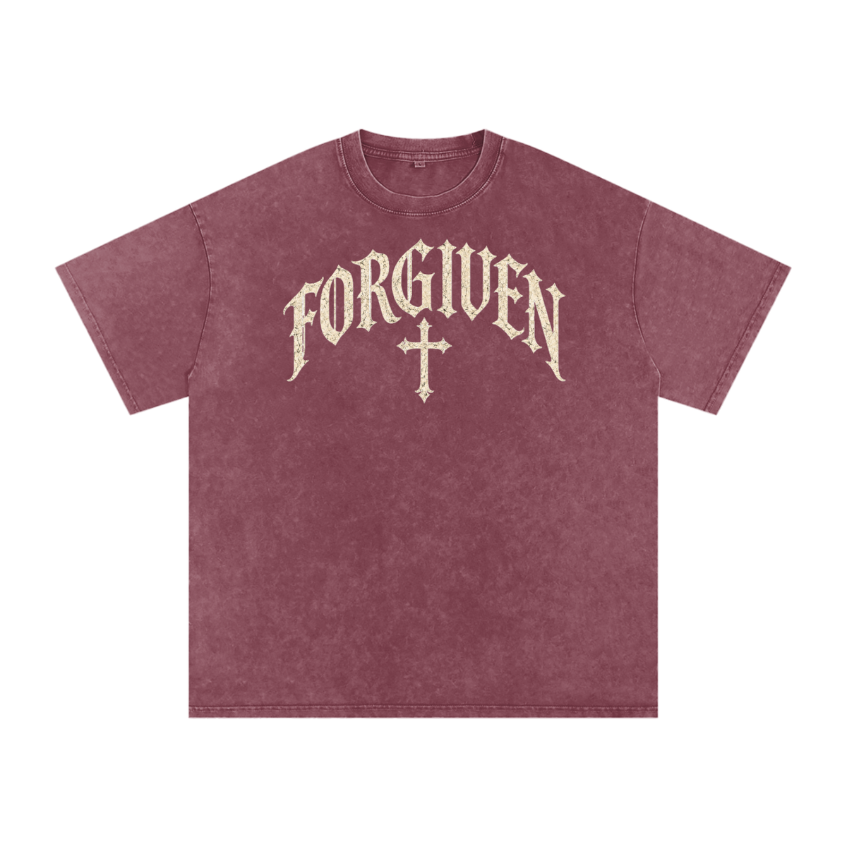 Forgiven Gothic Cross Tee – Vintage Christian Streetwear