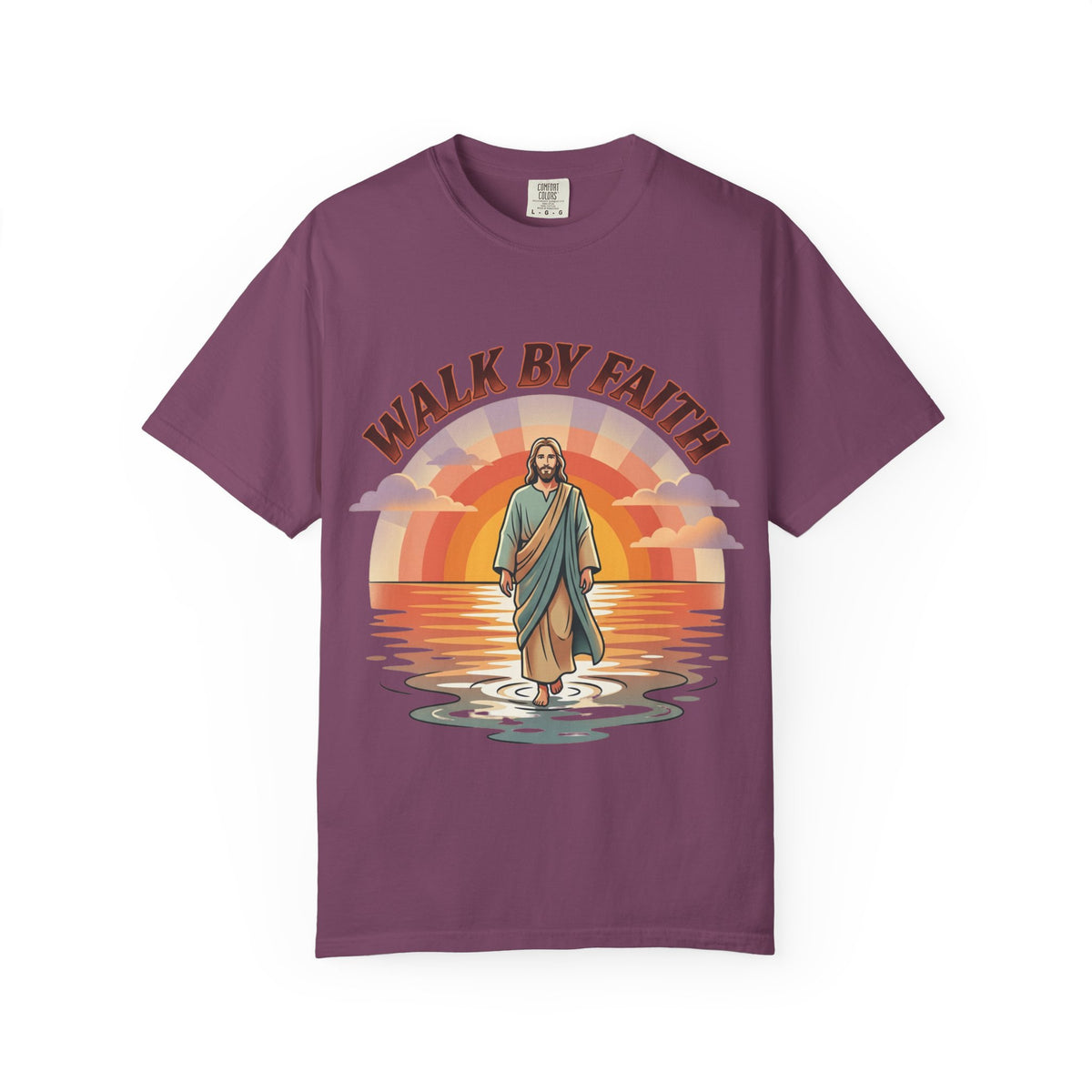 Walk By Faith Jesus Walking on Water T-shirt | Christian Faith Tee