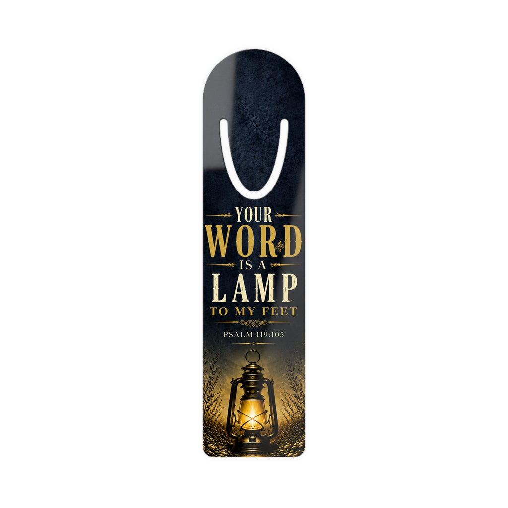 Your Word Is a Lamp to My Feet Bookmark | Psalm 119:105 Christian Scripture