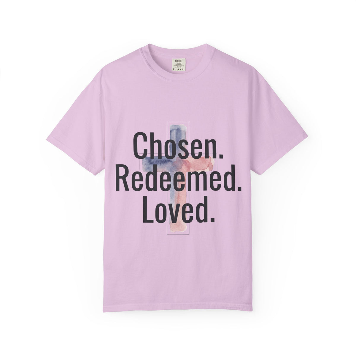 Chosen Redeemed Loved cross Christian shirt | T-Shirt