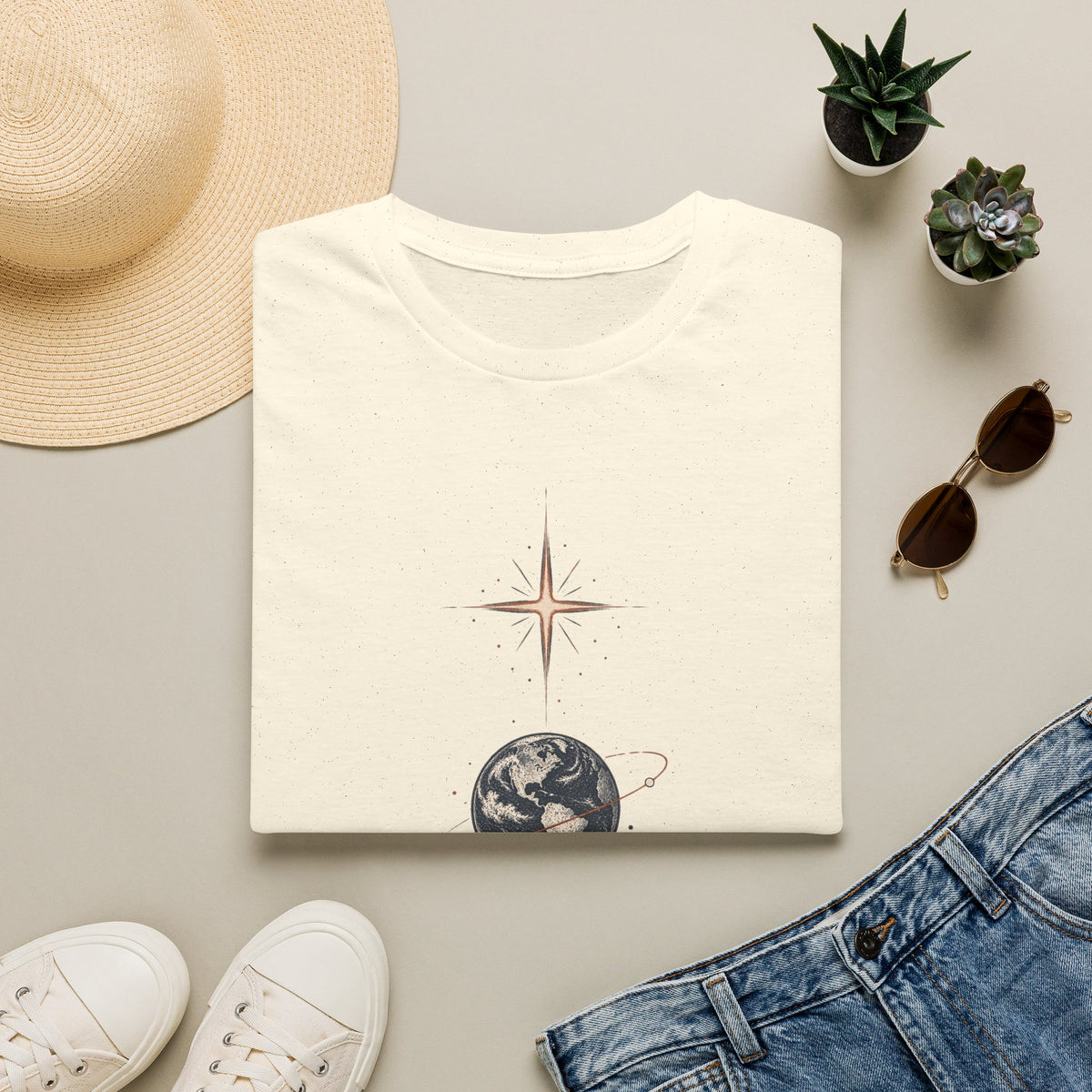 Not of This World T-Shirt — Celestial Earth Graphic Tee