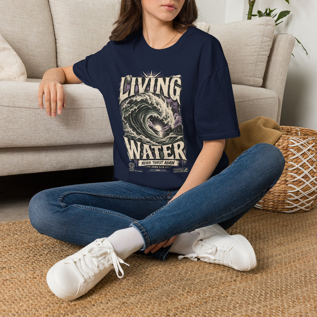 Living Water T-Shirt — Vintage Wave Graphic Tee