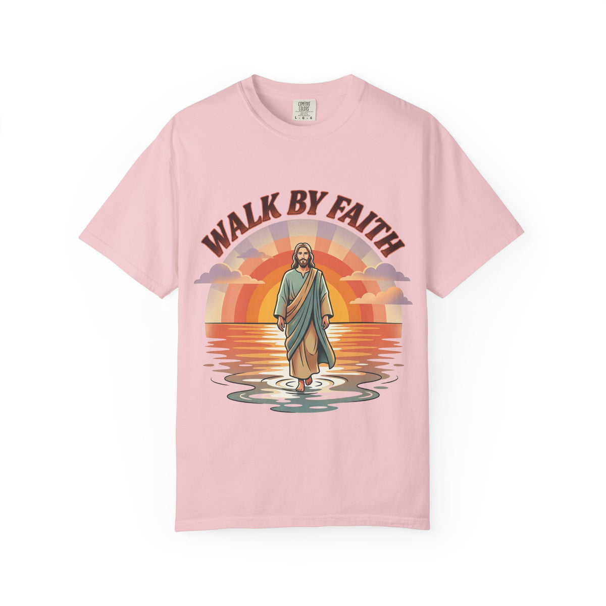 Walk By Faith Jesus Walking on Water T-shirt | Christian Faith Tee
