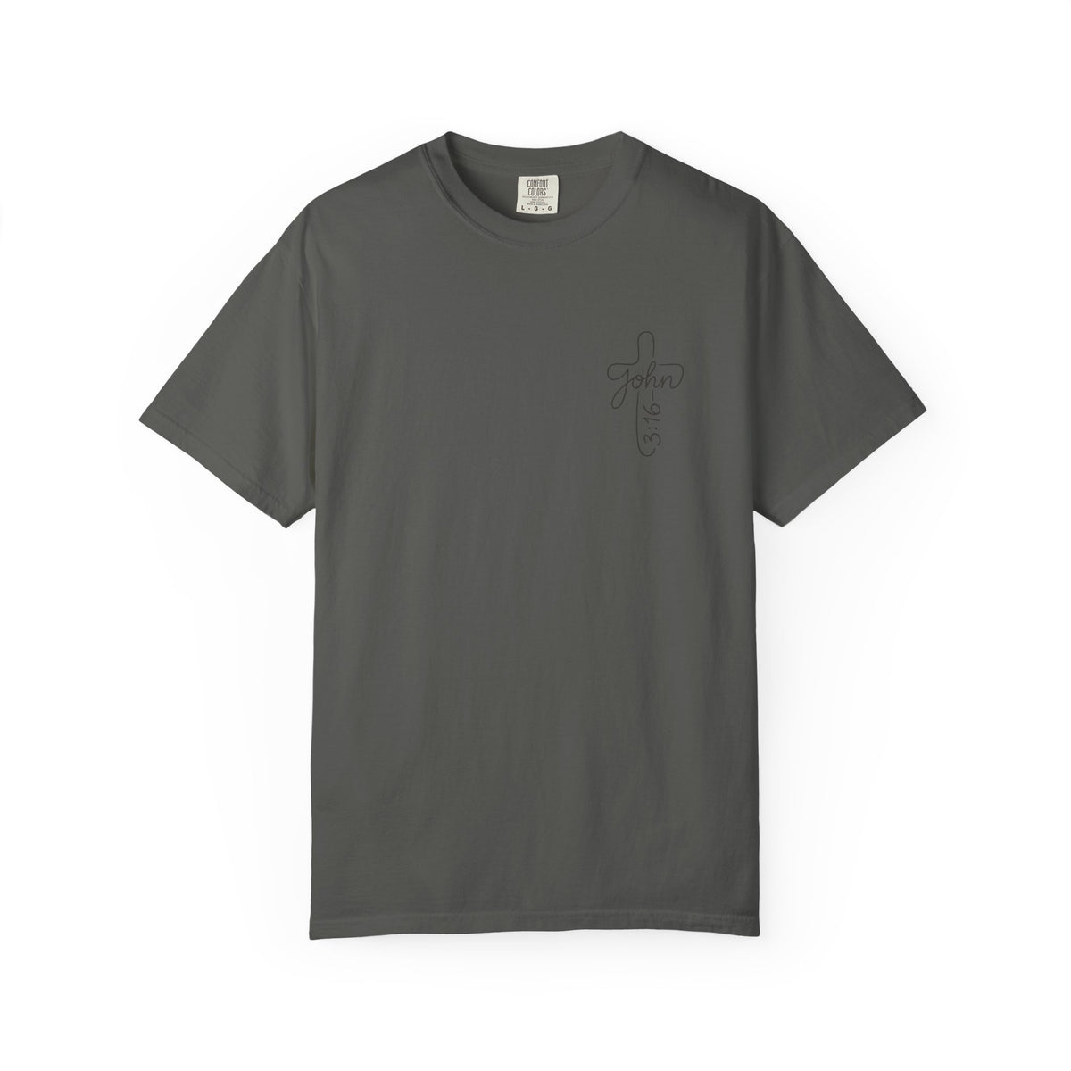 Line Art Jesus Face T-Shirt | Crown of Thorns Scripture Circle John 3:16