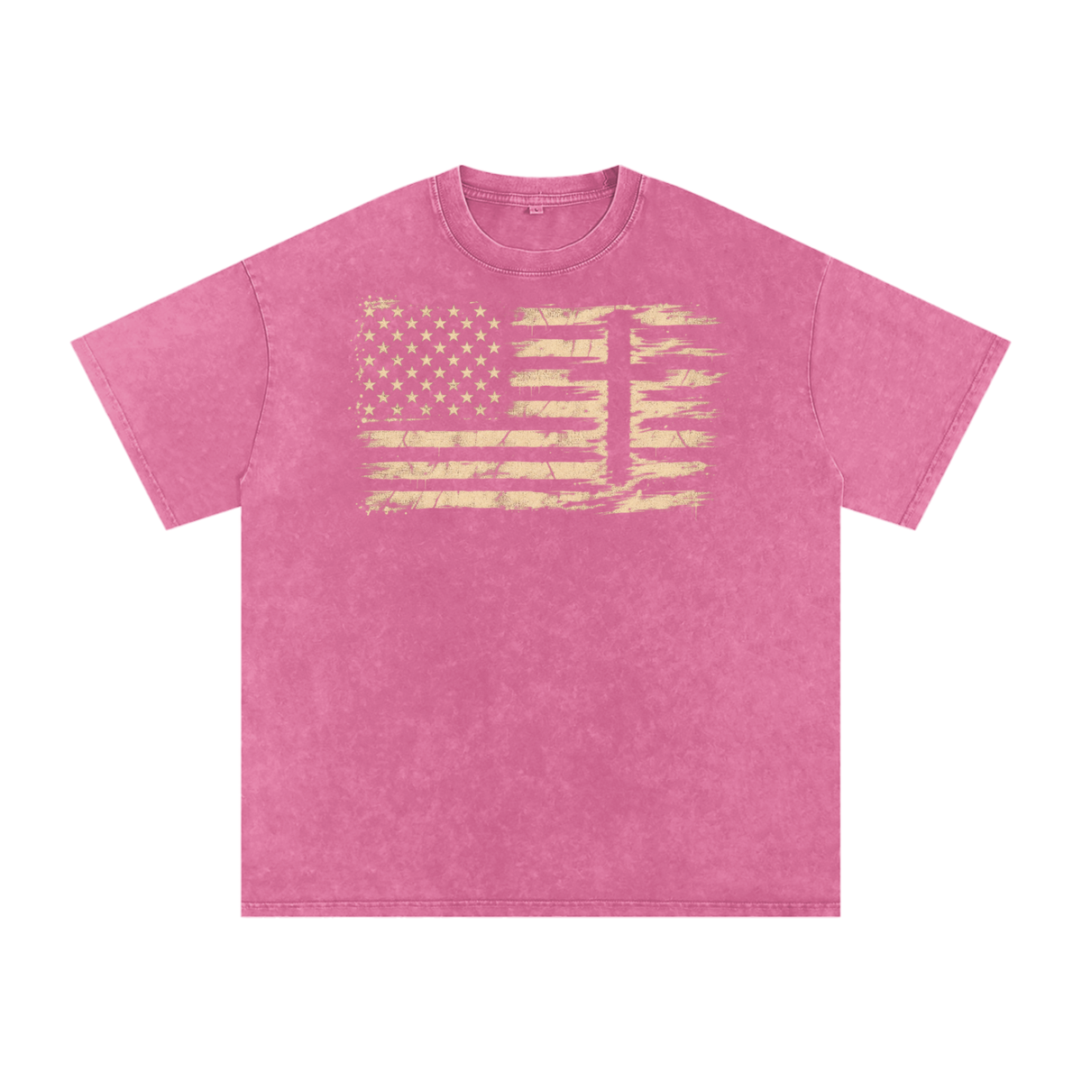 Distressed American Flag Cross Shirt
