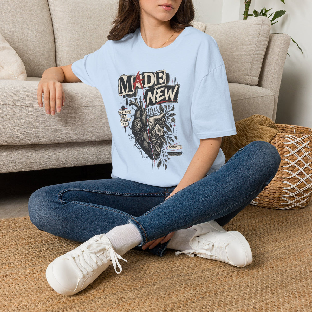 Made New T-Shirt — Inspirational Heart & Renewal Graphic Tee