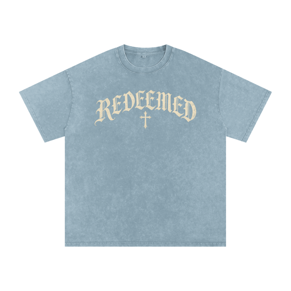 Redeemed Gothic Cross Tee – Vintage Christian Streetwear