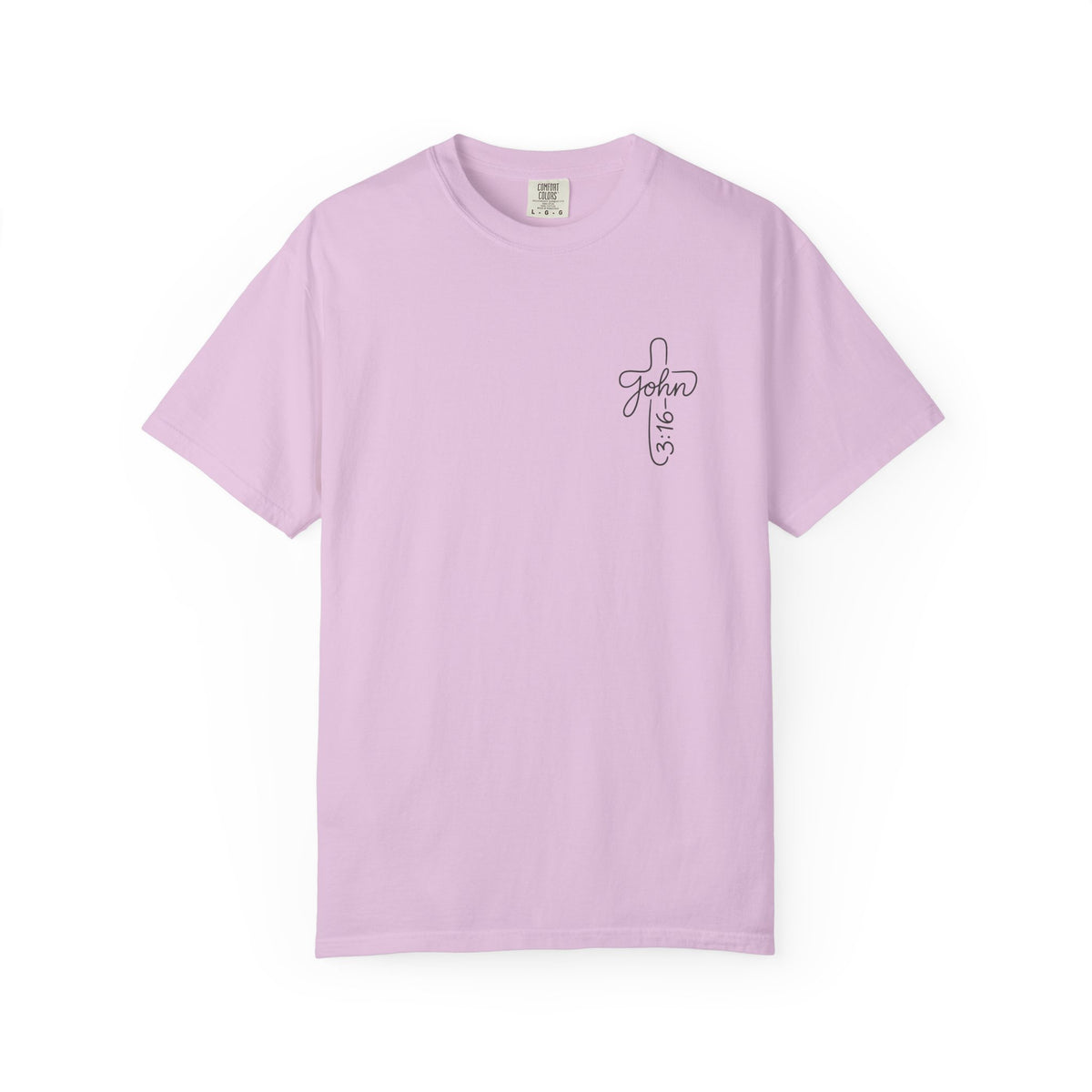 Line Art Jesus Face T-Shirt | Crown of Thorns Scripture Circle John 3:16