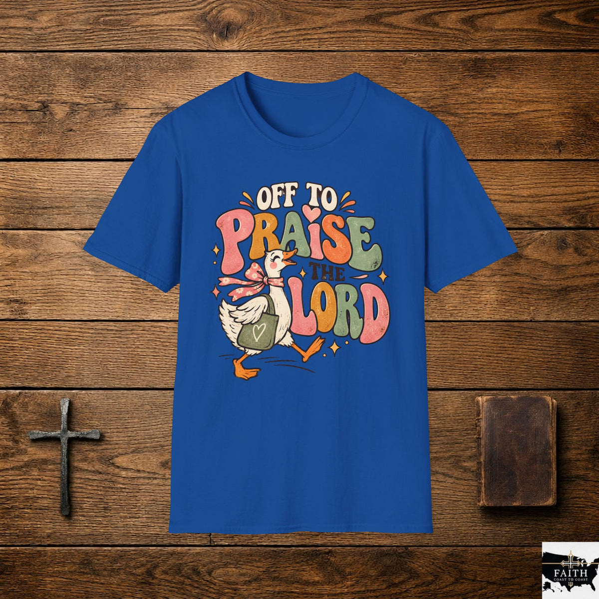 Praise the Lord T-Shirt — "Off to Praise the Lord" Christian Graphic Tee