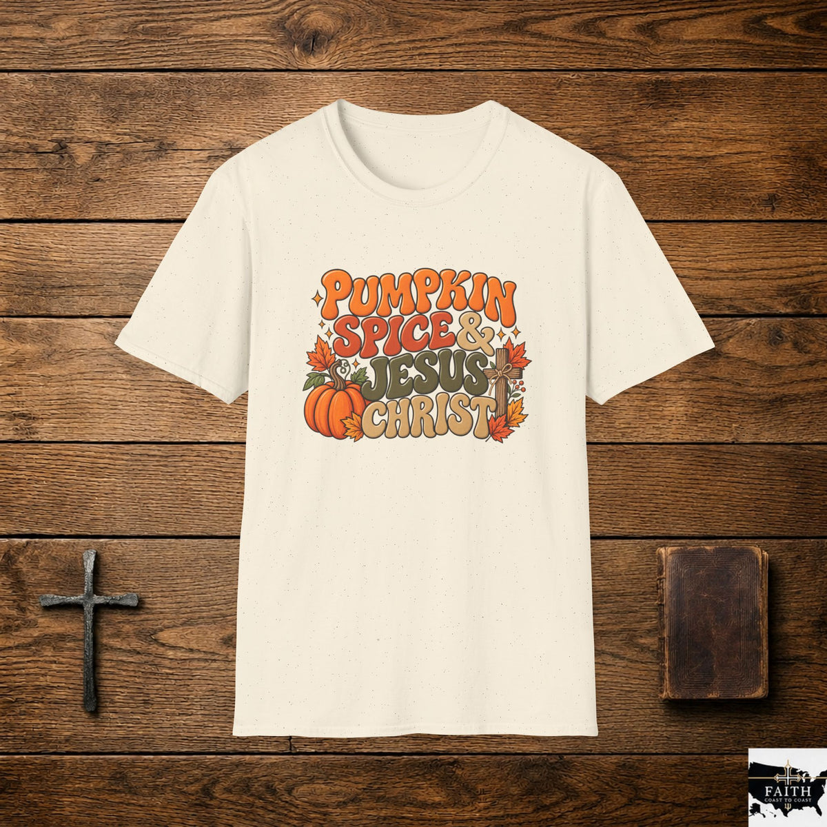 Pumpkin Spice & Jesus T‑Shirt — Fall Faith Graphic Tee
