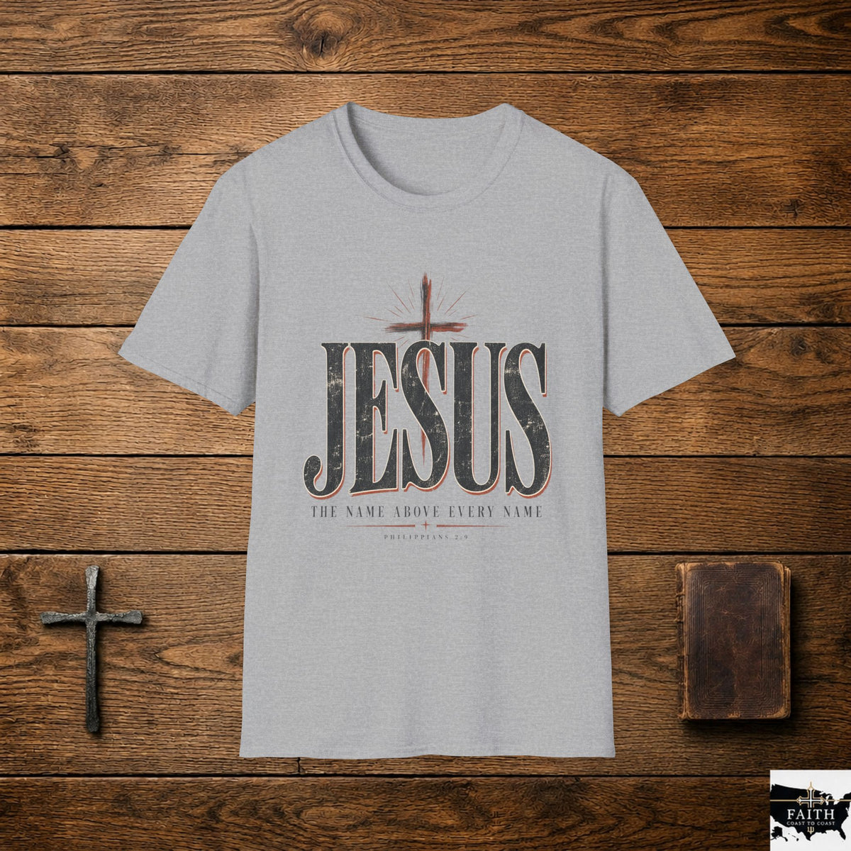 Jesus cross vintage typography T-Shirt | Christian faith shirt