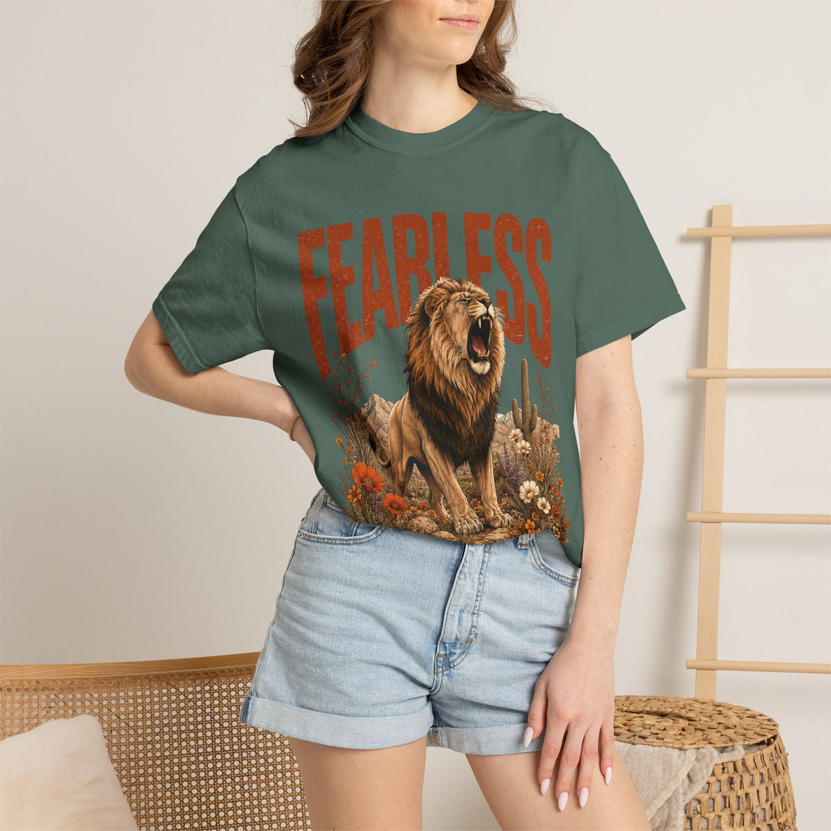 Fearless Lion T-Shirt — Inspirational Graphic Tee