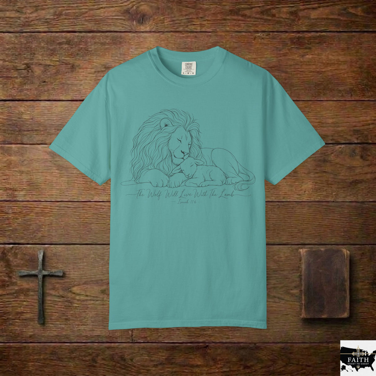 Lion & Lamb Faith T-Shirt — "The Lamb of God" Christian Graphic Tee