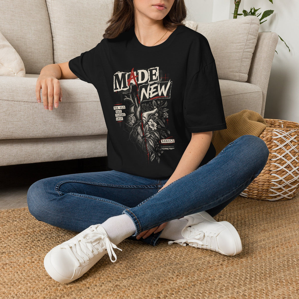 Made New T-Shirt — Inspirational Heart & Renewal Graphic Tee