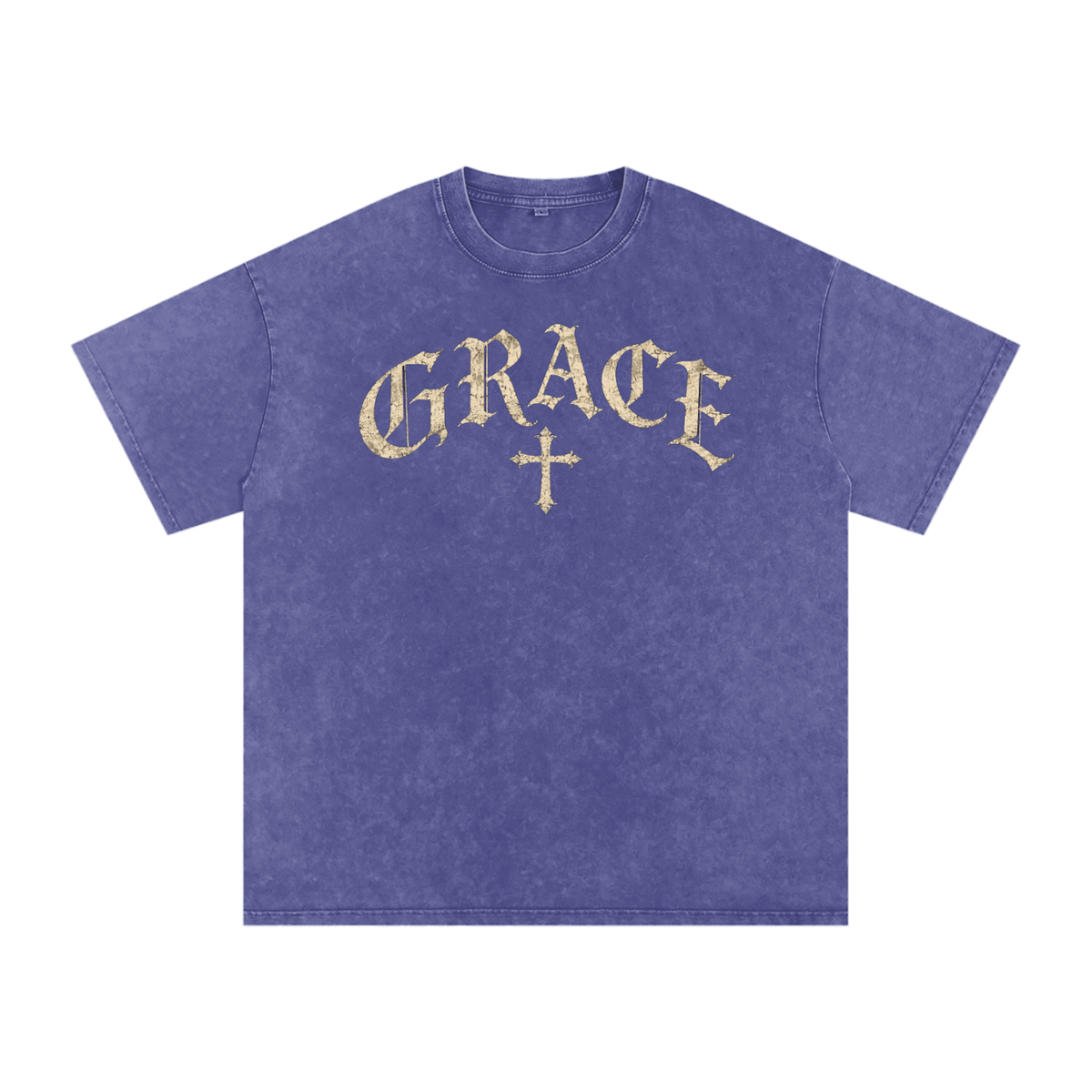 Grace Gothic Cross Tee – Vintage Christian Streetwear