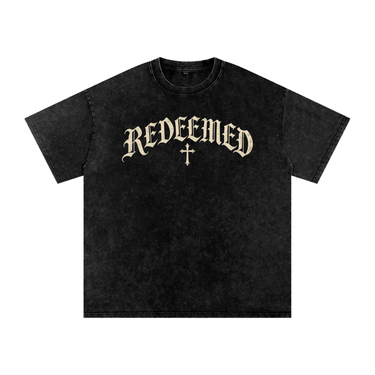 Redeemed Gothic Cross Tee – Vintage Christian Streetwear