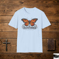 Be Transformed Monarch Butterfly T-Shirt | Inspirational Faith Design