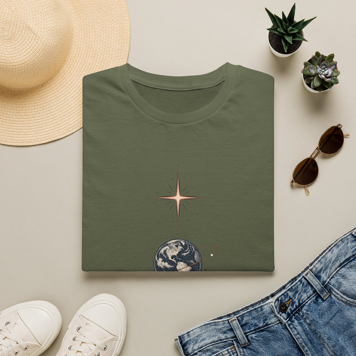 Not of This World T-Shirt — Celestial Earth Graphic Tee