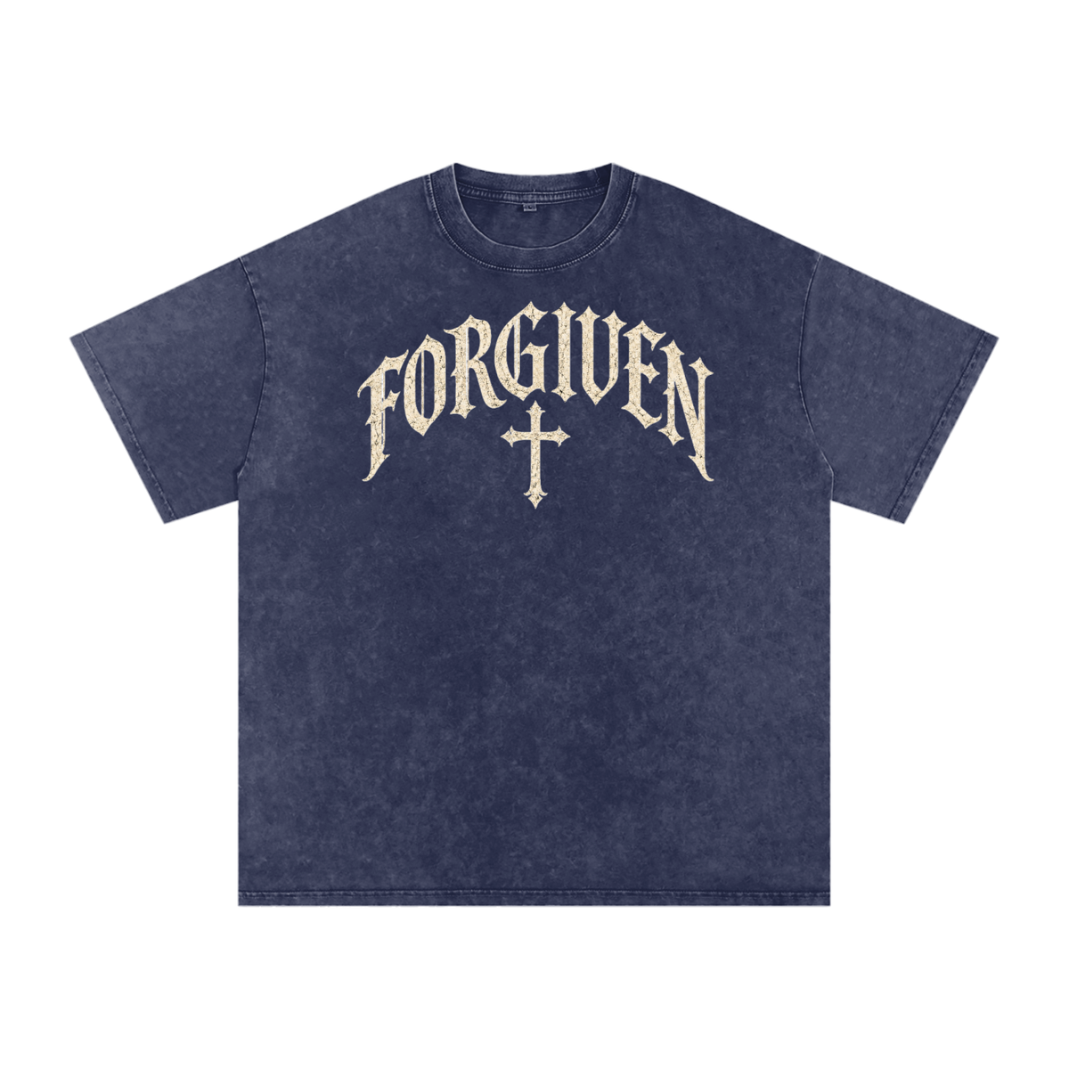 Forgiven Gothic Cross Tee – Vintage Christian Streetwear