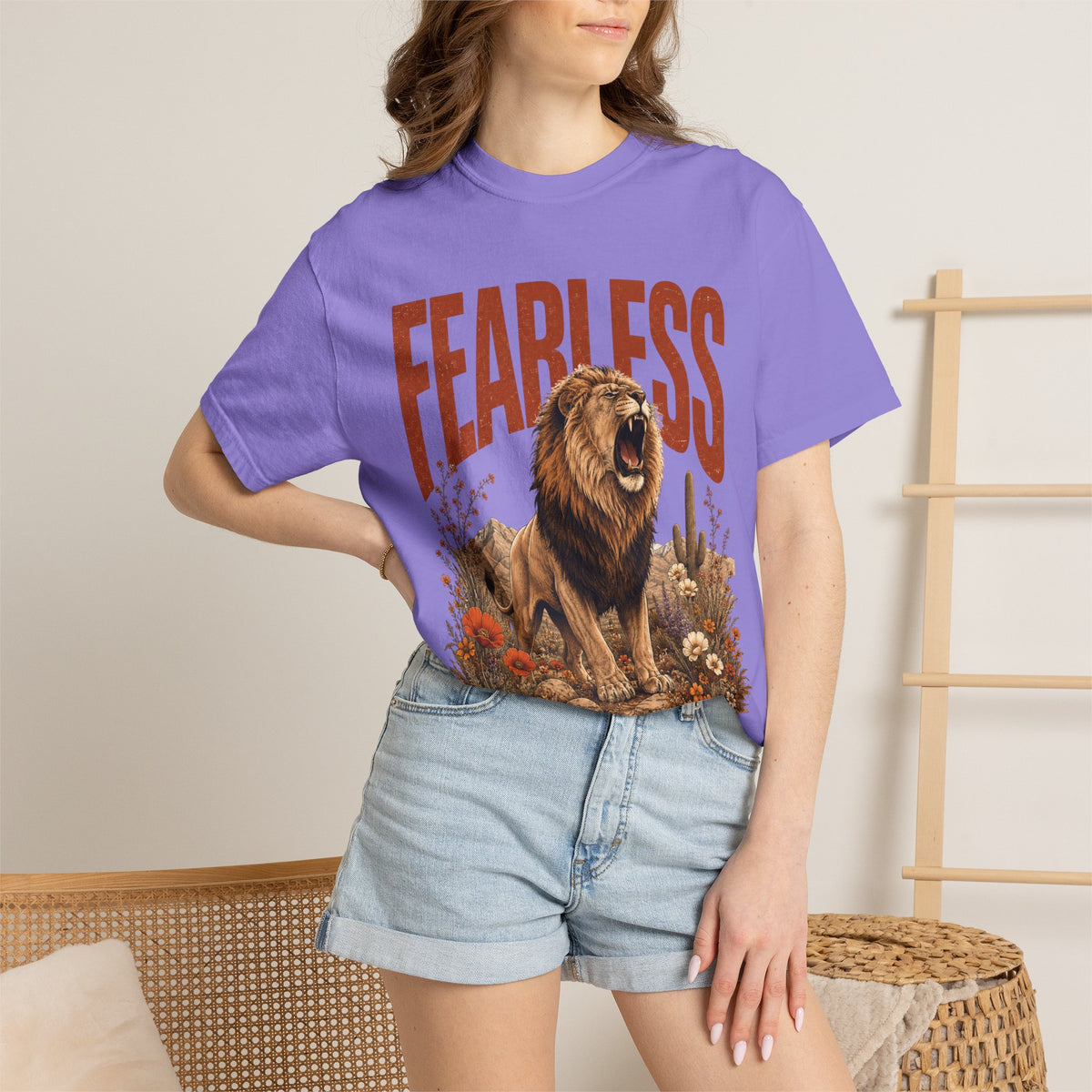 Fearless Lion T-Shirt — Inspirational Graphic Tee