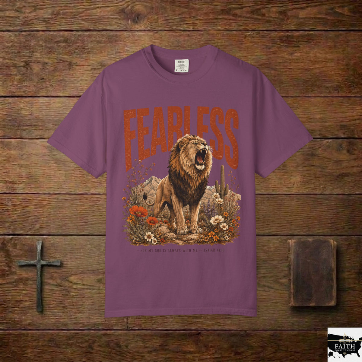 Fearless Lion T-Shirt — Inspirational Graphic Tee